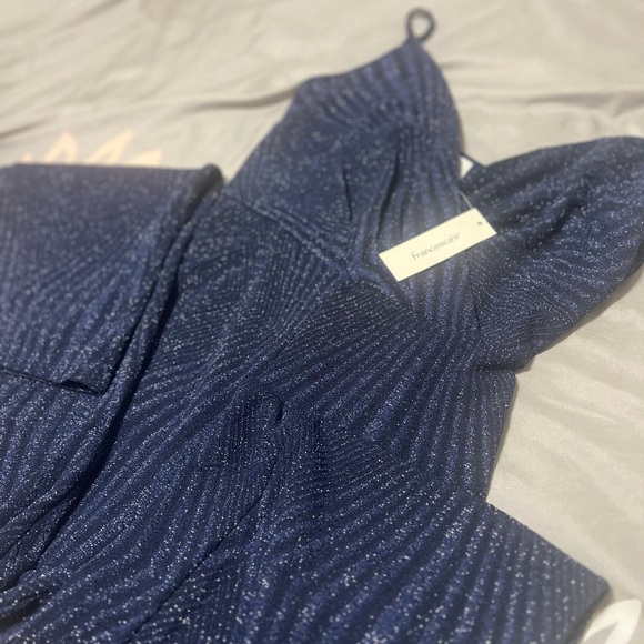 🌻Francesca's Collections Sparkling Navy Jumpsuit🌻 - Picture 2 of 4